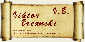 Viktor Brcanski vizit kartica